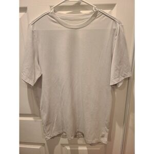 Vuori Current Tech Tee T-Shirt Men S/M Light Grey Stretch Short Sleeve Crew